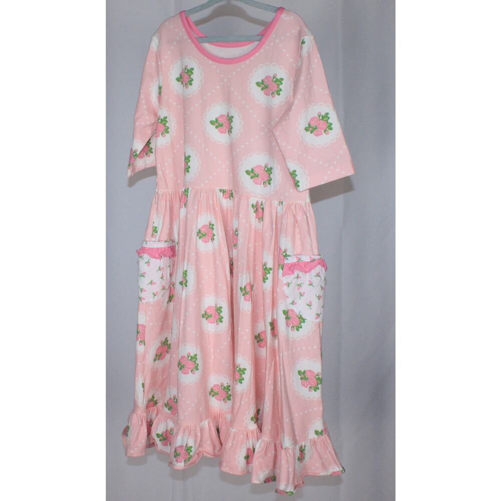 Eleanor Rose Pink Rose Twirl Dress Girls Size 8-10 Boutique